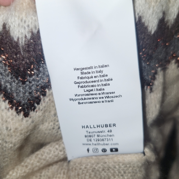 Hallhuber Italian Yarn Fair Isle Sweater Size L - Picture 6 of 7